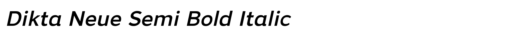 Dikta Neue Semi Bold Italic image